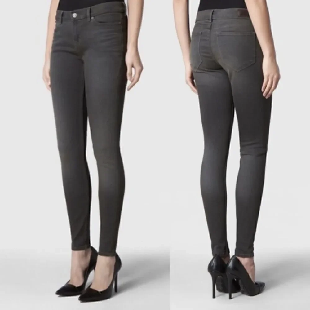 ALL SAINTS ASHBY Low-Rise Skinny Fit Denim Jeans Grey/Heathered Black WMNS Sz 32